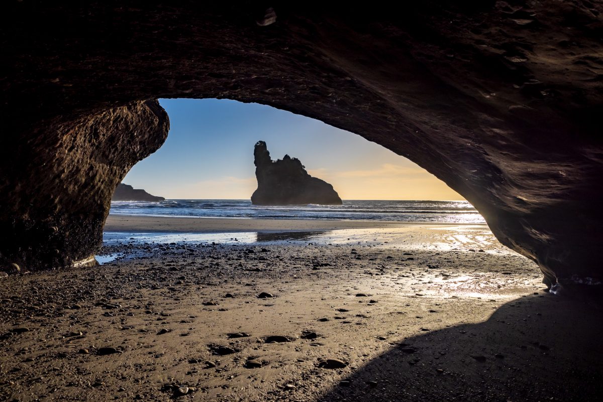 Motukiekie Through Rock Arch